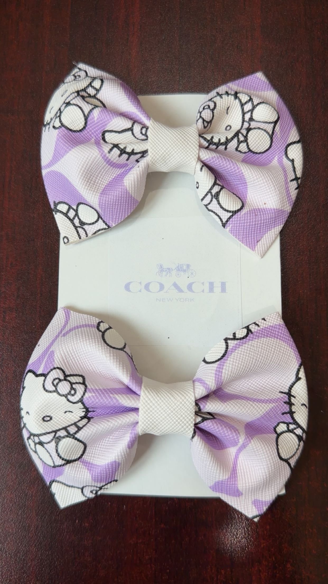 Purple Pair of Bows