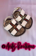 White Rhinestone Sandals