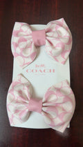 White/Pink Pair of Bows