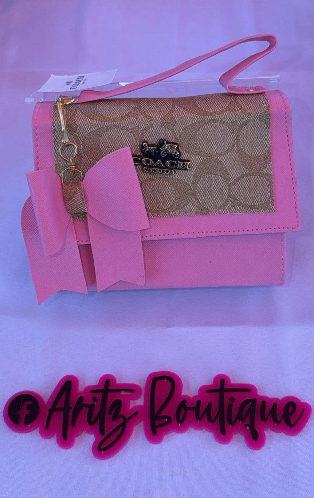 Pink/Tan Purse
