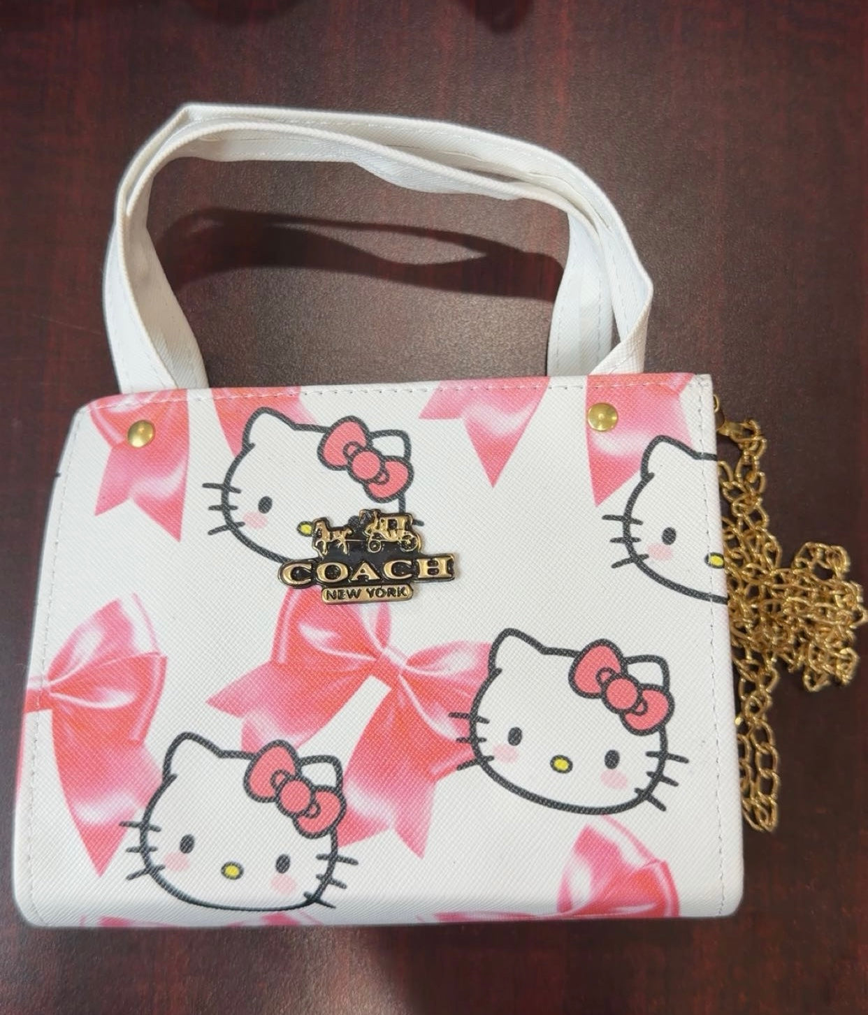 White/Pink Purse