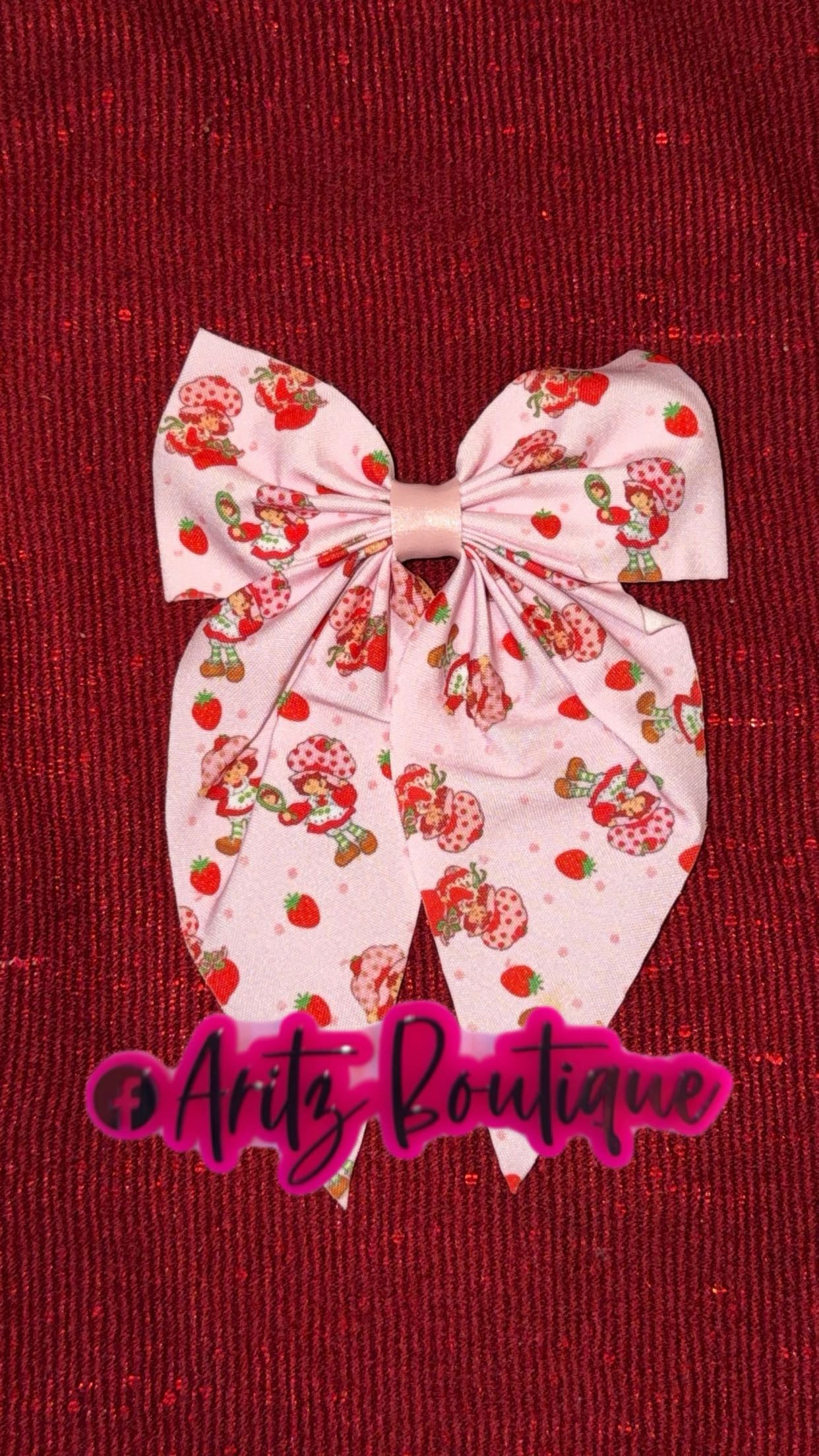 Strawberry Hair Bow
