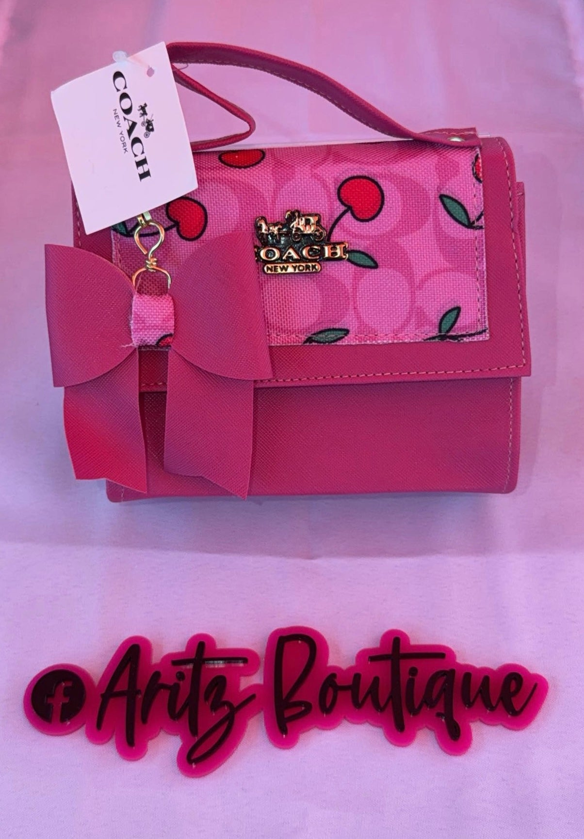 Hot Pink Cherry Purse