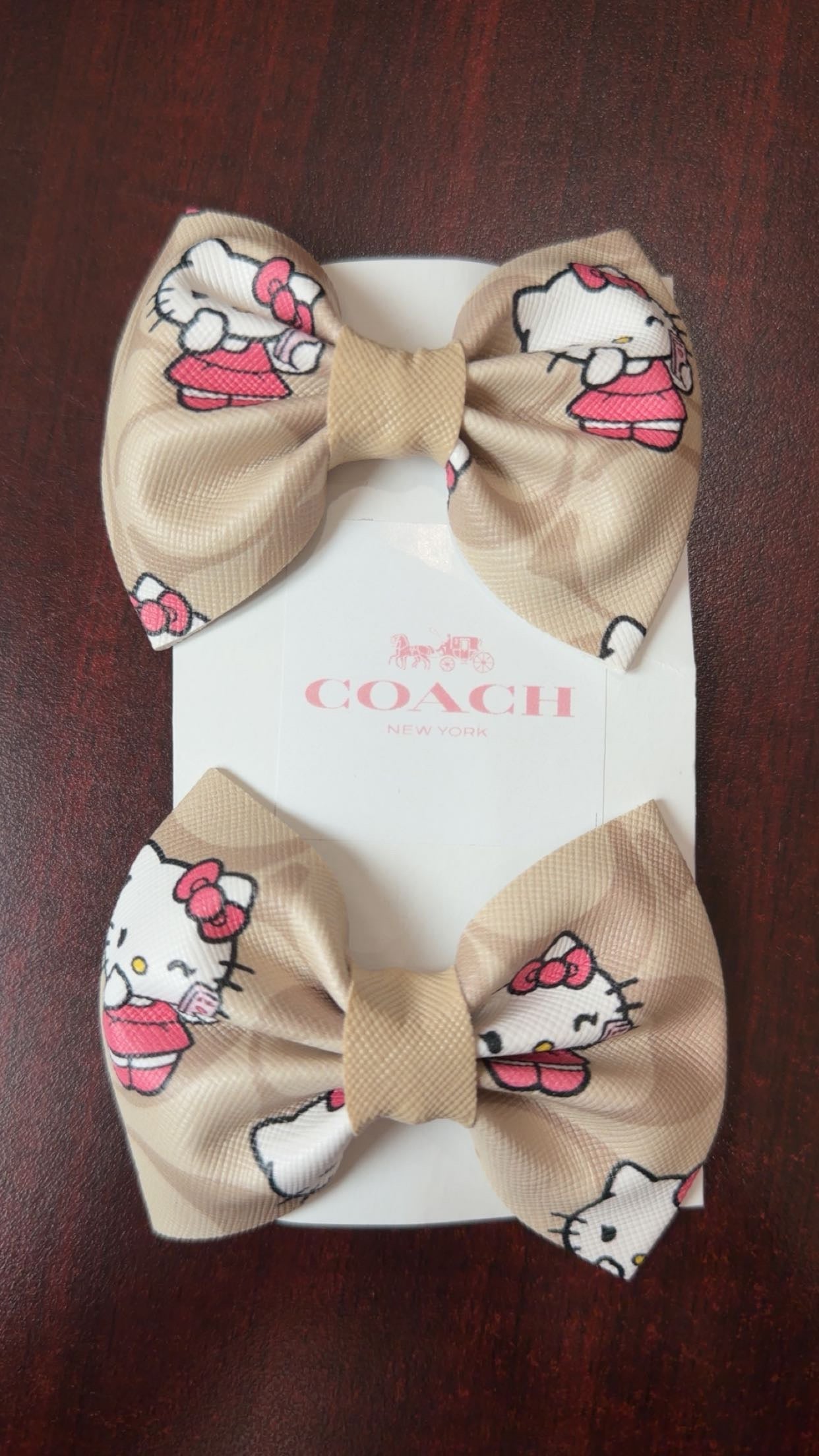 Light Brown Pair of Bows
