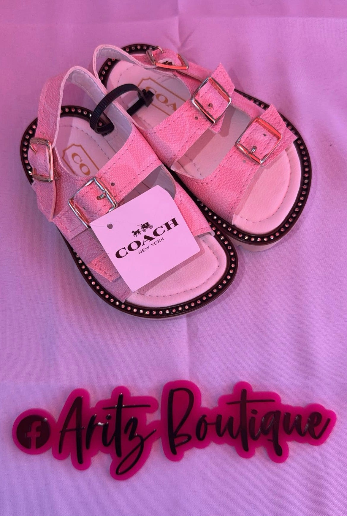 Pink Rhinestone Sandals