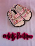 Pink/White Rhinestone Sandals