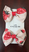 White Strawberry   Pair of Bows
