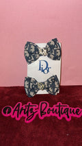 Blue/White Bow