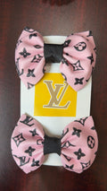 Pink/Black Pair of Bows