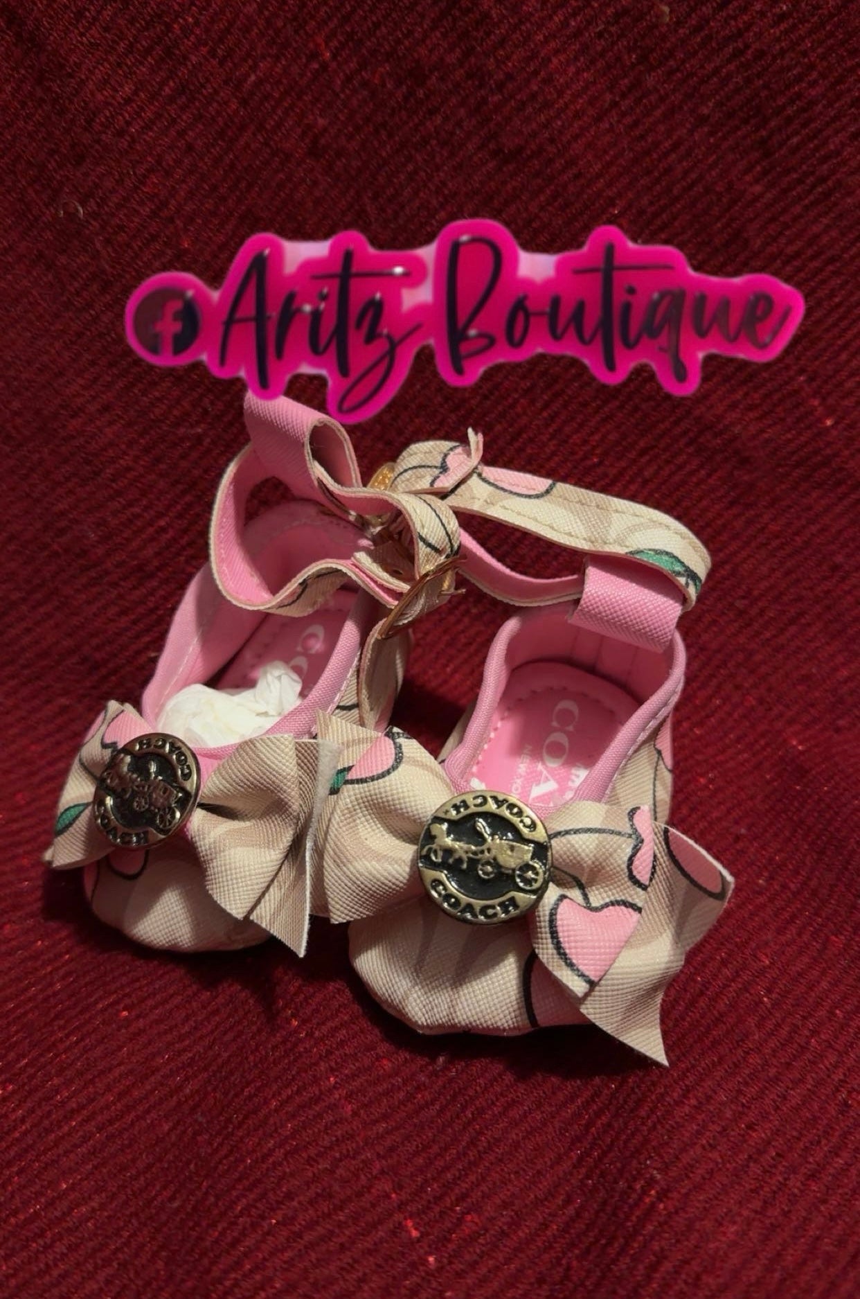 Pink Cherry Baby Shoes