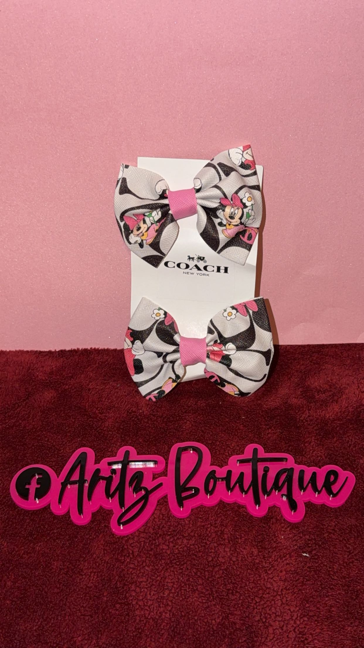 Pink/Black Bows