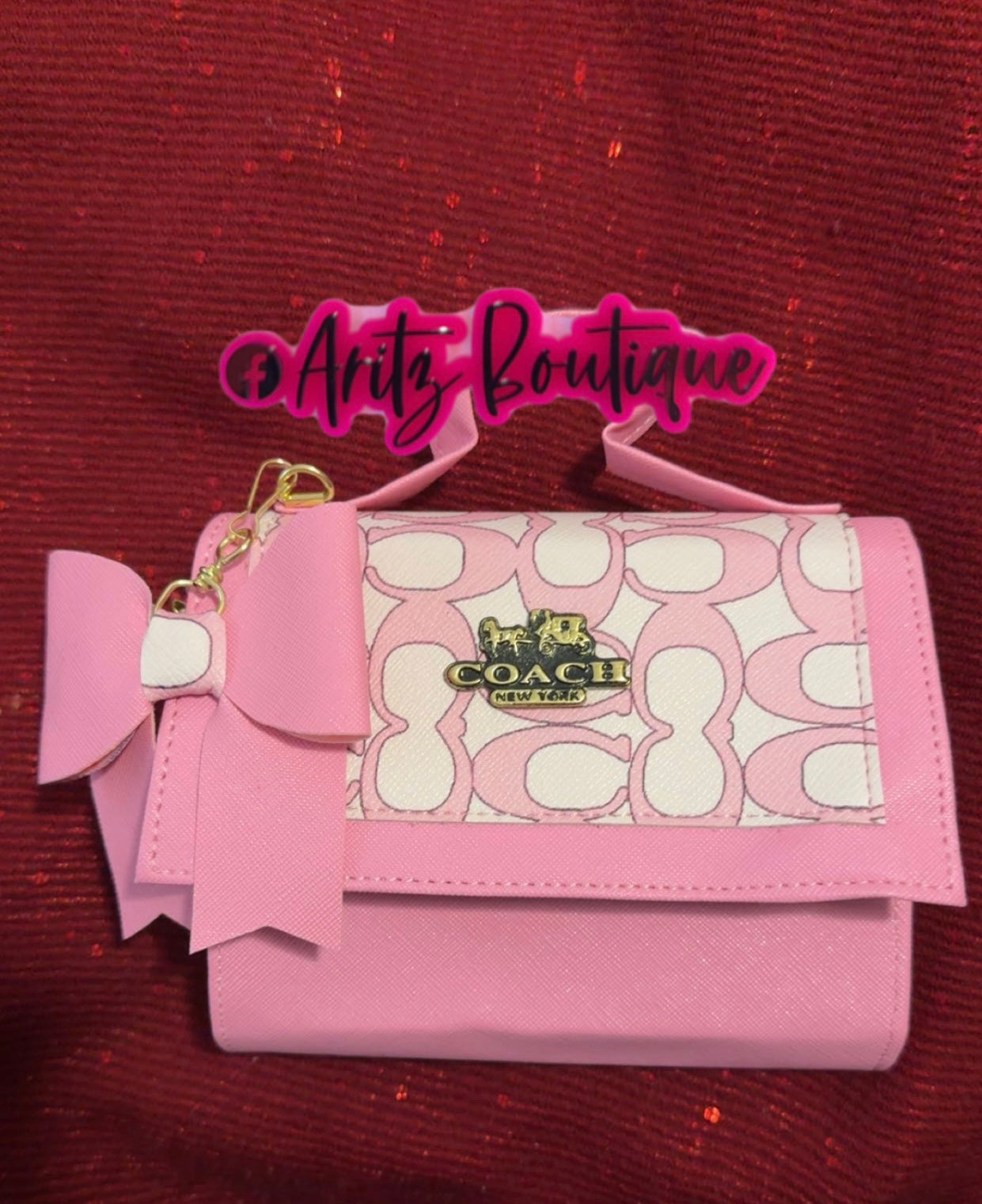 Pink/White Purse