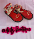 Red Cherry Strappy Sandals