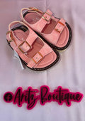 All Pink Rhinestone Sandals