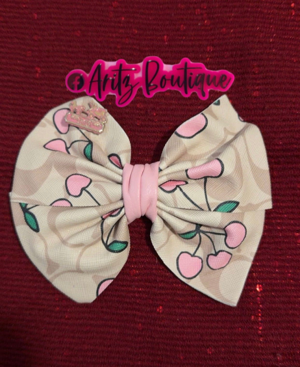 Pink Cherry Bow
