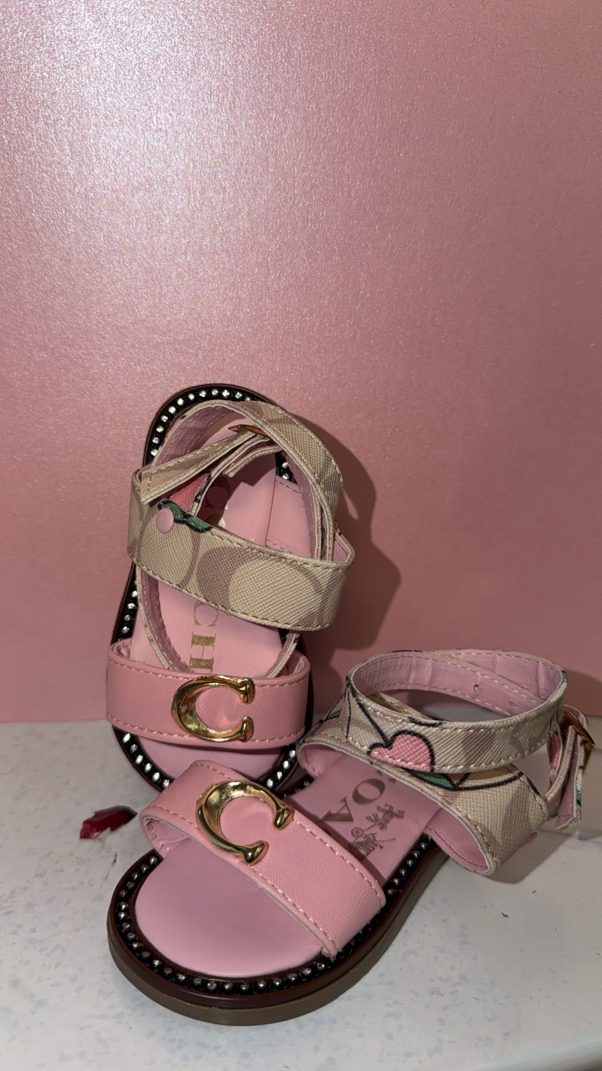 Pink Cherry Strappy Sandals