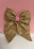 Tan w/ Pink Bow