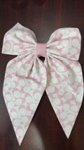 Pink/White Bow