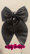 Black Leather Hairbow