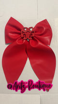 Red Leather Hairbow