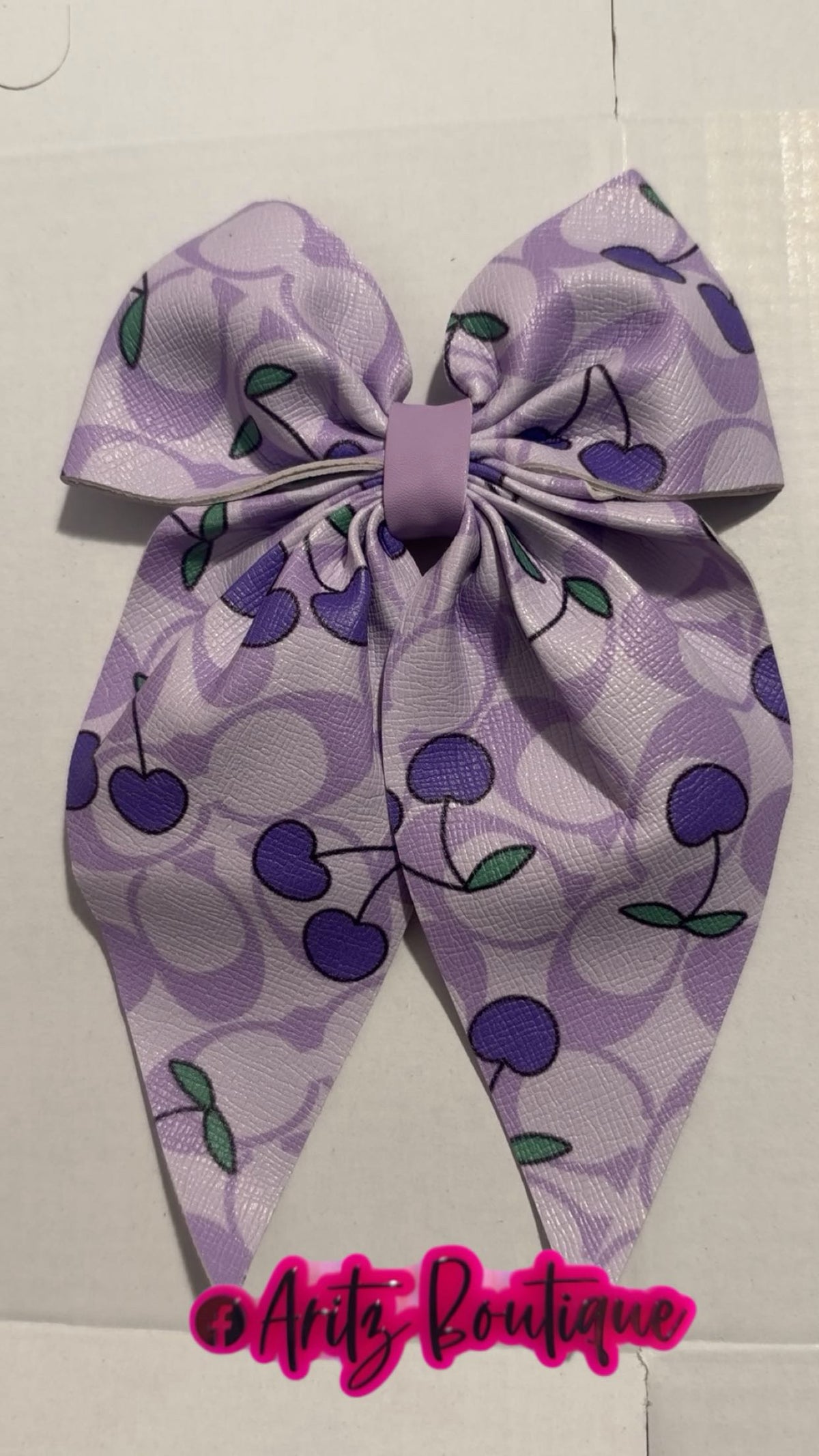 Purple Cherry Hairbow