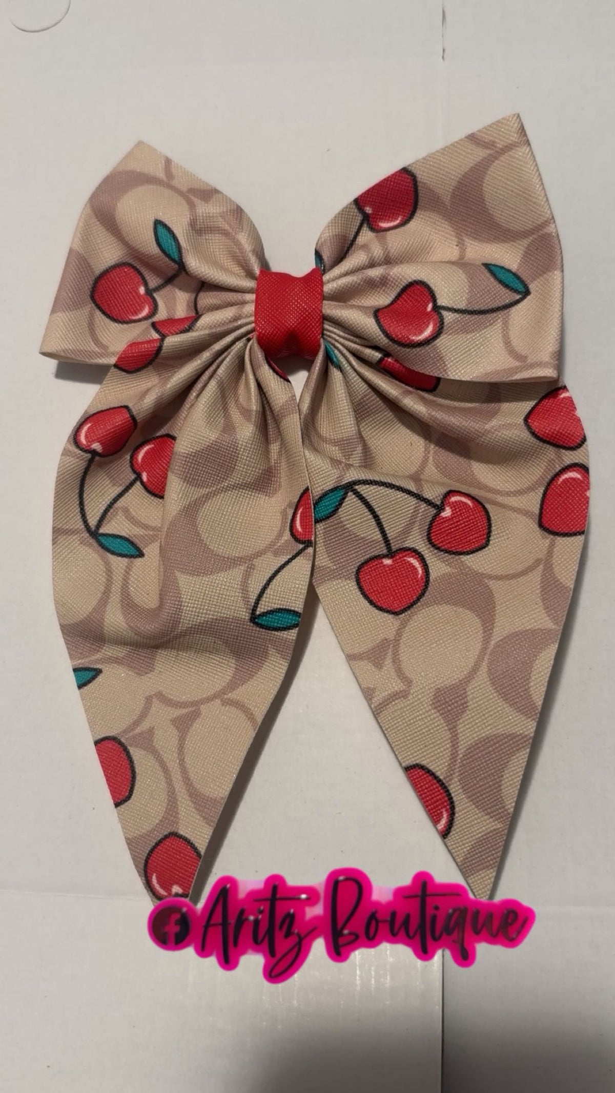 Red Cherry Hairbow