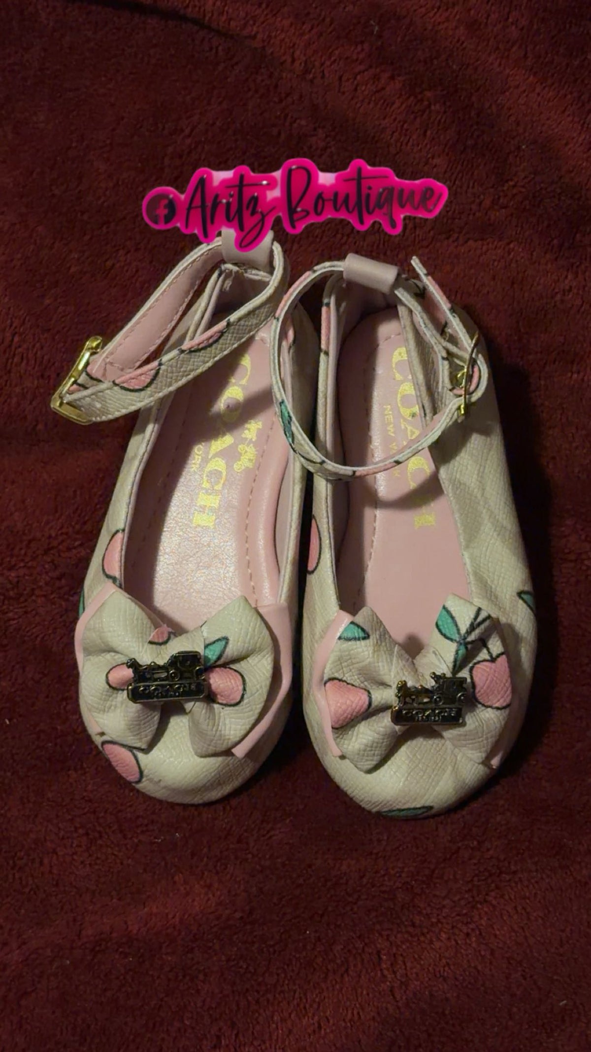 Pink Cherry Ballerina Shoes