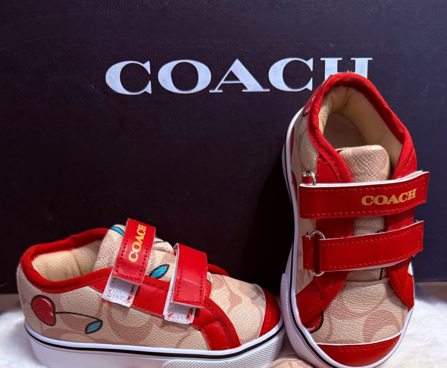 Red Cherry Strap-On Shoes