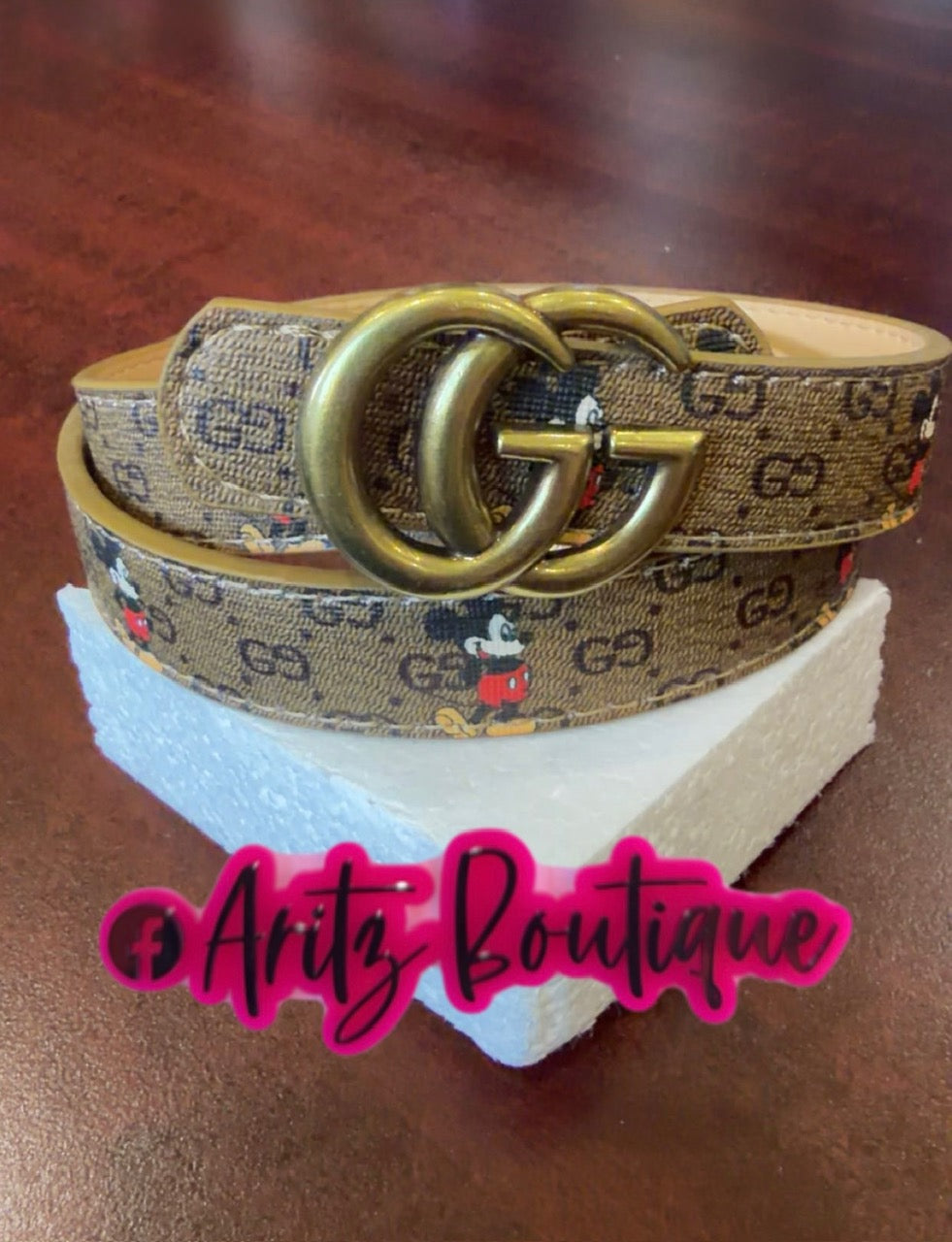 Brown Print Belt