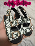 White/Black Baby Sandals
