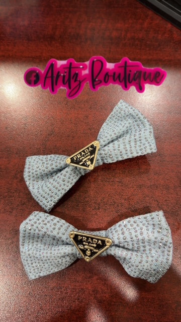 Blue Pair of Bows