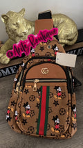 Light Brown Sling Backpack for Kids