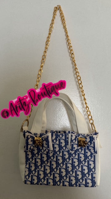 White/Blue Purse