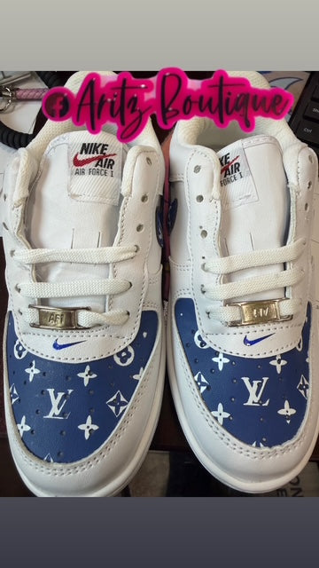 White w/ Blue